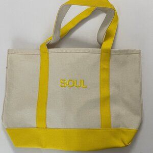 New In Bag Limited Edition Canvas SoulCycle Tote Bag in Yellow